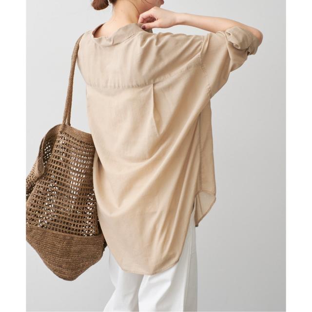 【未使用】Spick and Spanシアーカシュクールシャツ ベージュ シアーカシュクールシャツ（シャツ／ブラウス）｜Spick and Span