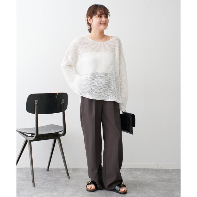 Spick&Span リネンミックス2WAYプルオーバー 手洗い可 / リネンミックス2WAYプルオーバー（ニット／セーター