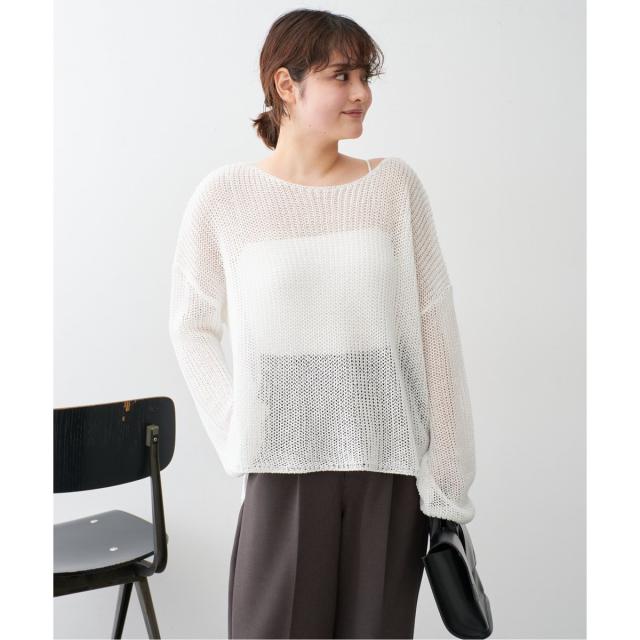 Spick&Span リネンミックス2WAYプルオーバー 手洗い可 / リネンミックス2WAYプルオーバー（ニット／セーター