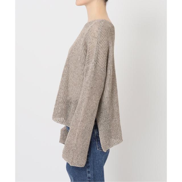 Spick and span リネンミックス片畦ルーズプルオーバー 手洗い可 / リネンミックス片畦ルーズプルオーバー（ニット