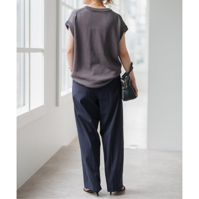 Spick and Span】ドライオックスタックパンツ ネイビー 38 Spick