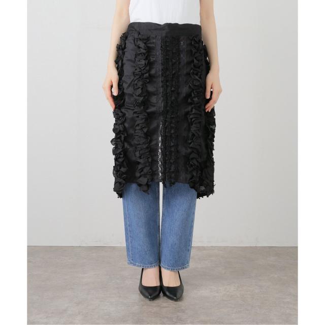 スピック＆スパン（Spick and Span）/crinkle crinkle crinkle Frill rayon shantung apron