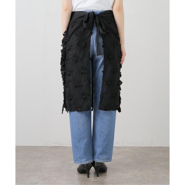 スピック＆スパン（Spick and Span）/crinkle crinkle crinkle Frill rayon shantung apron