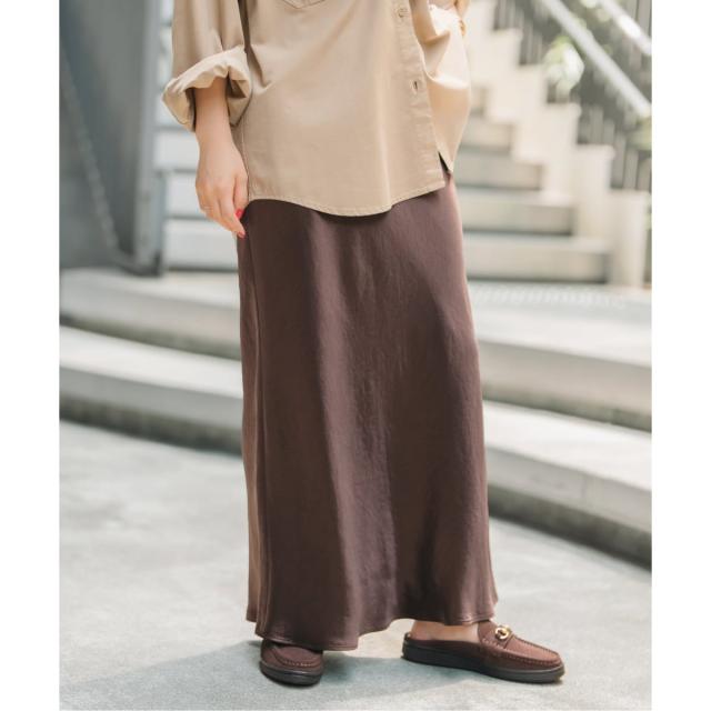 スピック＆スパン（Spick and Span）/《追加》サテンフレアスカート