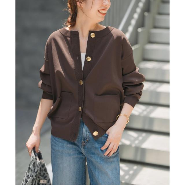 スピック＆スパン（Spick and Span）/《WEB限定 / 追加》ウォッシャブルクルーネックカーディガン