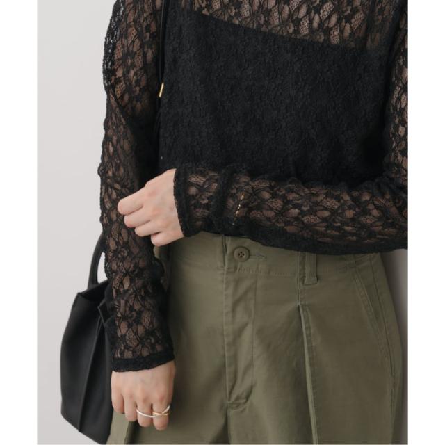 スピック＆スパン（Spick and Span）/ストレッチレースクルーネック