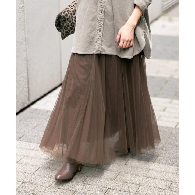 スピックアンドスパン チュール スカート 36 24年