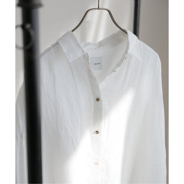 スピック＆スパン（Spick and Span）/《追加3》80リネンカシュクールビッグシャツ