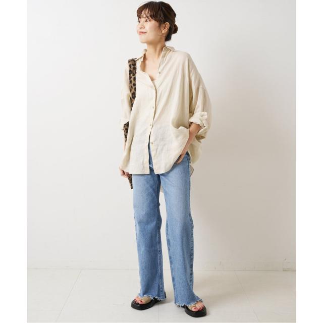 スピック＆スパン（Spick and Span）/《追加3》80リネンカシュクールビッグシャツ