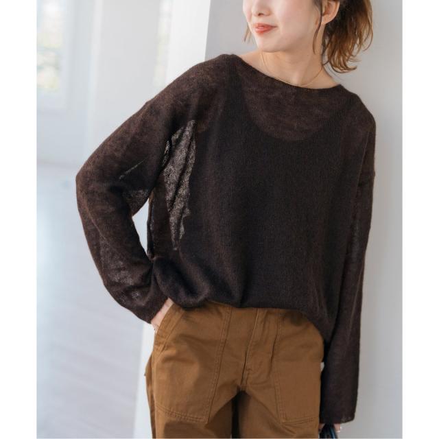 スピック＆スパン（Spick and Span）/《追加》ルーズモヘヤミックスボートネックニット