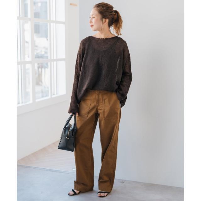 スピック＆スパン（Spick and Span）/《追加》ルーズモヘヤミックスボートネックニット