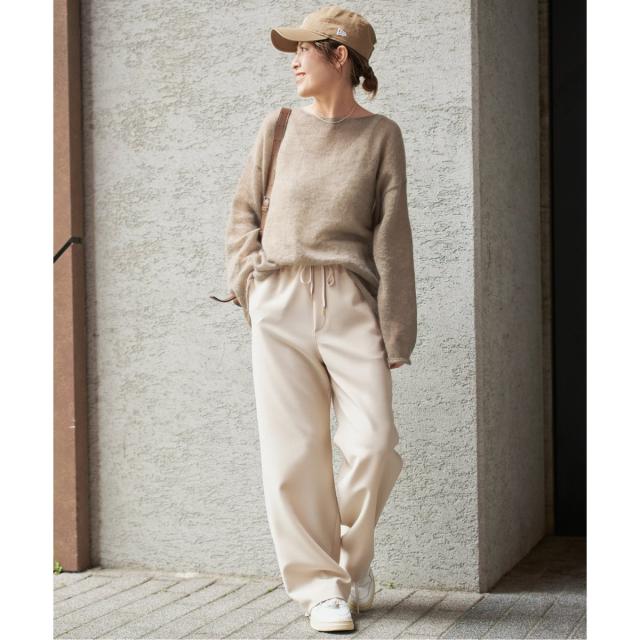 スピック＆スパン（Spick and Span）/《追加》ルーズモヘヤミックスボートネックニット