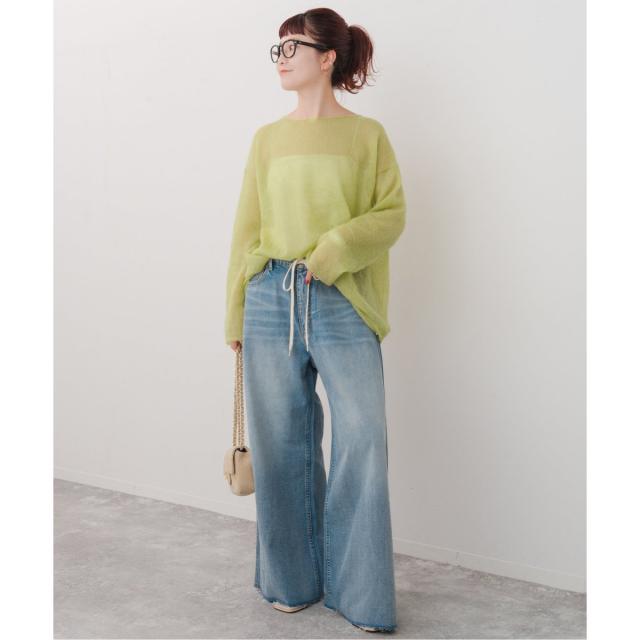 スピック＆スパン（Spick and Span）/《追加》ルーズモヘヤミックスボートネックニット