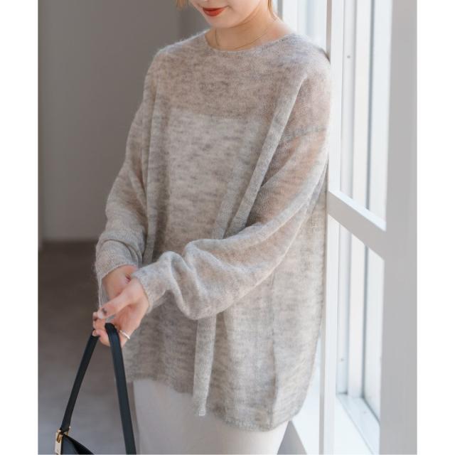 スピック＆スパン（Spick and Span）/《追加》ルーズモヘヤミックスボートネックニット