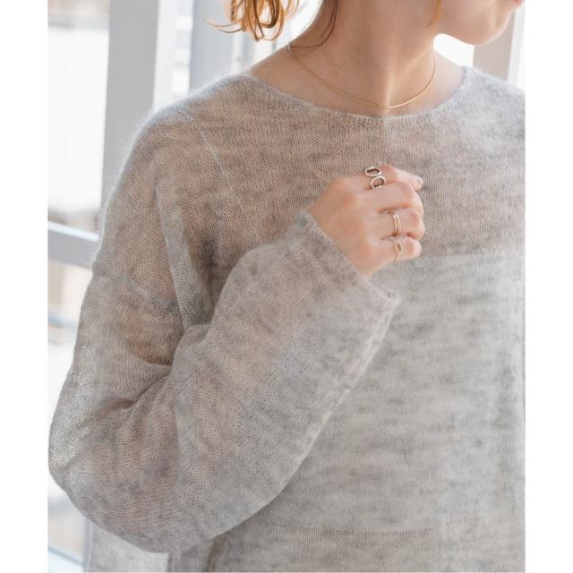 スピック＆スパン（Spick and Span）/《追加》ルーズモヘヤミックスボートネックニット