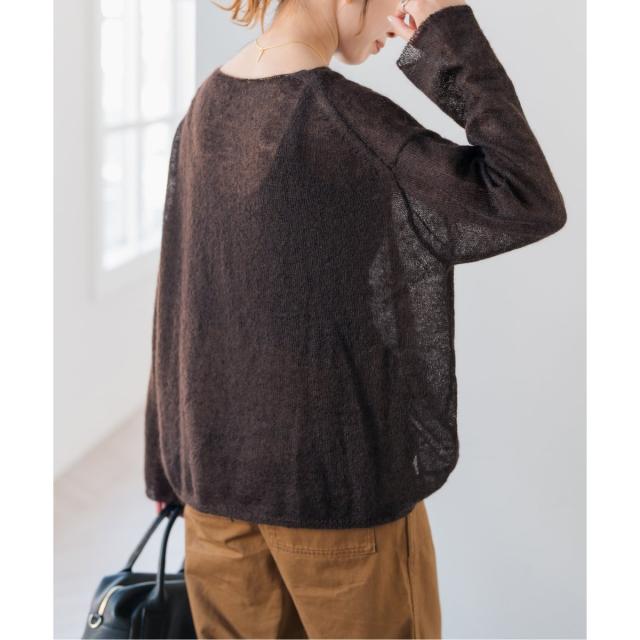 スピック＆スパン（Spick and Span）/《追加》ルーズモヘヤミックスボートネックニット