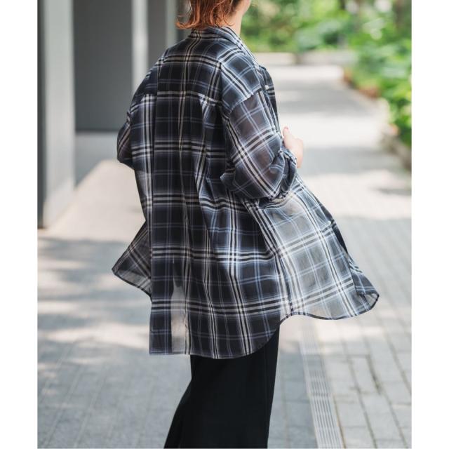 Spick & Span コットンボイルチェックシャツ　マルチ　未使用に近い スピック＆スパン（Spick and Span）/《WEB限定追加》コットンボイル