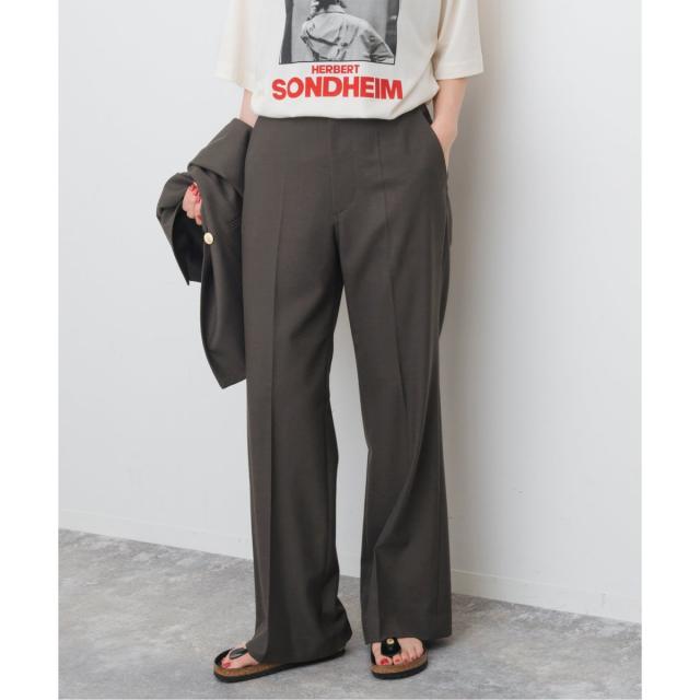 スピック＆スパン（Spick and Span）/《手洗い可》ウールブレンドフレアパンツ