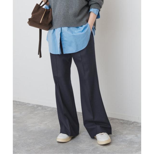 スピック＆スパン（Spick and Span）/《手洗い可》ウールブレンドフレアパンツ