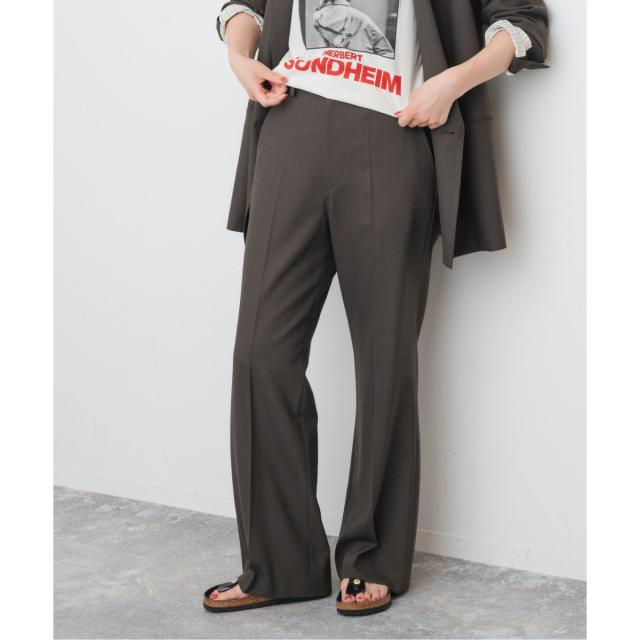 スピック＆スパン（Spick and Span）/《手洗い可》ウールブレンドフレアパンツ