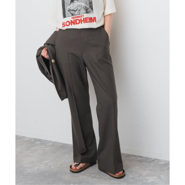 スピック＆スパン（Spick and Span）/《手洗い可》ウールブレンドフレアパンツ