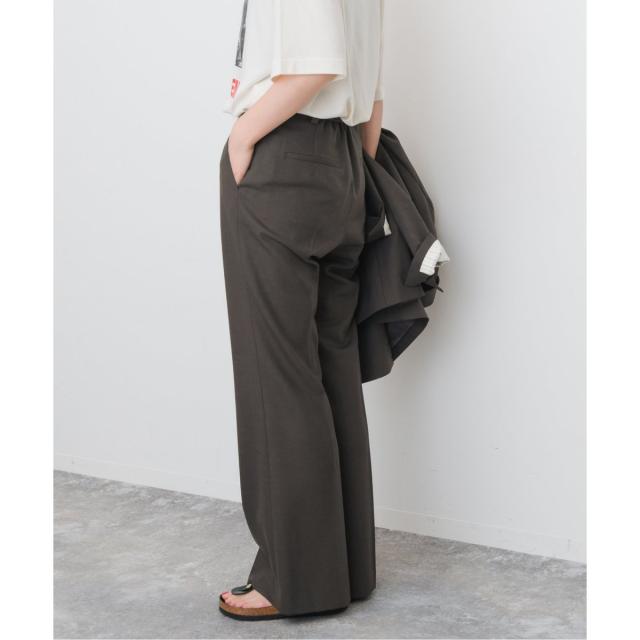 スピック＆スパン（Spick and Span）/《手洗い可》ウールブレンドフレアパンツ