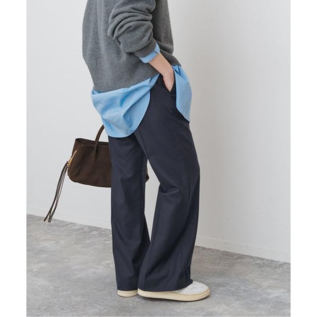 スピック＆スパン（Spick and Span）/《手洗い可》ウールブレンドフレアパンツ