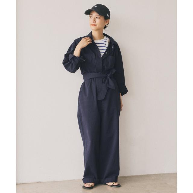 新品)Spick & Span ジャンプスーツ ネイビー 38サイズ 新品)Spick & Span ジャンプスーツ ネイビー 38サイズ