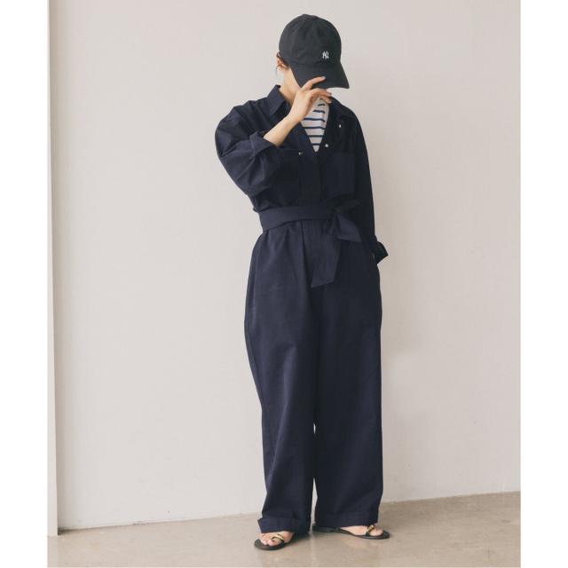 パンツ コットンリネンウェザー近江晒シェフパンツ レディース