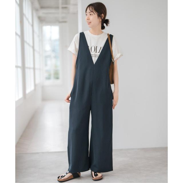 Spick & Span 梳毛ライクサロペット ネイビー size38 新品 Spick & Span（スピックアンドスパン）の「#梳毛ライク