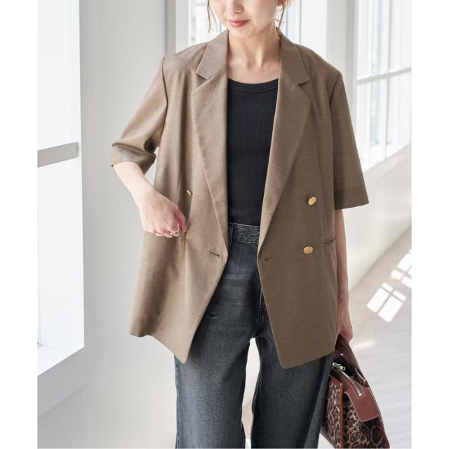 スピック＆スパン（Spick and Span）/《一部店舗+WEB限定 / 追加2》ドライクロスハーフスリーブジャケット