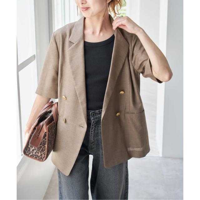 スピック＆スパン（Spick and Span）/《一部店舗+WEB限定 / 追加2》ドライクロスハーフスリーブジャケット