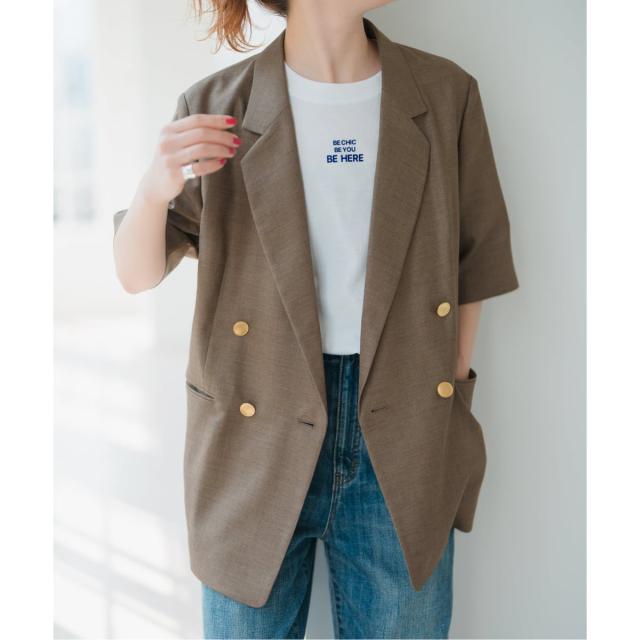 スピック＆スパン（Spick and Span）/《一部店舗+WEB限定 / 追加2》ドライクロスハーフスリーブジャケット