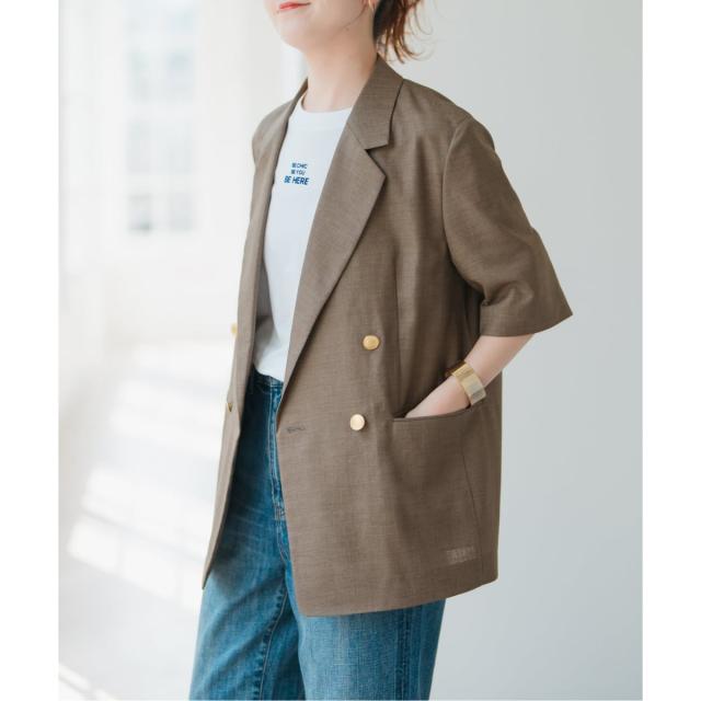 【新品タグ付き】Spick & Span ハーフスリーブジャケット　半袖 スピック＆スパン（Spick and Span）/《一部店舗+WEB限定追加2》ライト