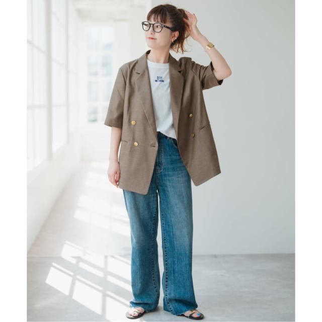 スピック＆スパン（Spick and Span）/《一部店舗+WEB限定 / 追加2》ドライクロスハーフスリーブジャケット