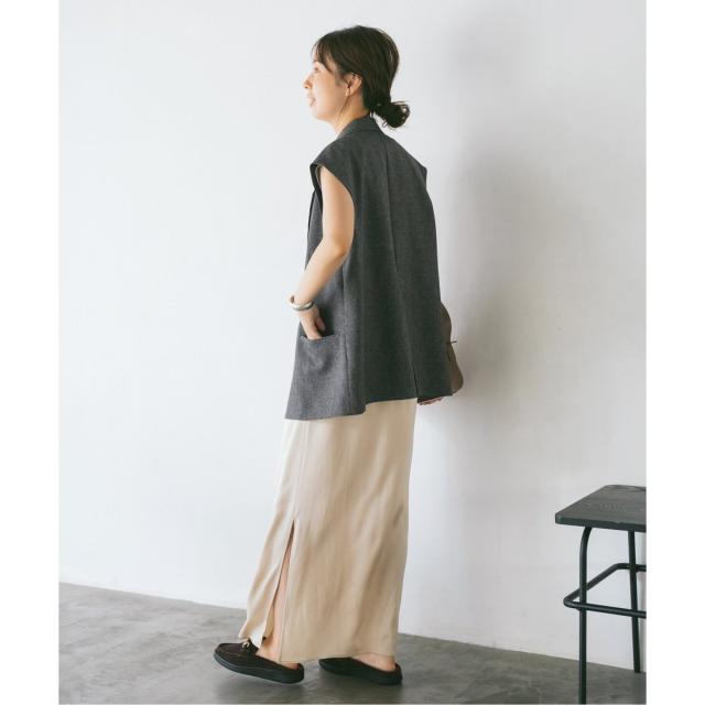 新品タグ付き【Spick and Span】メランジダブルブレストジレ Spick