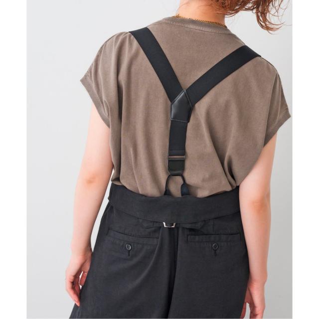 スピック＆スパン（Spick and Span）/サスペンダー付きピーチツイルタックパンツ スピック＆スパン（Spick and Span）/サスペンダー付きピーチツイル