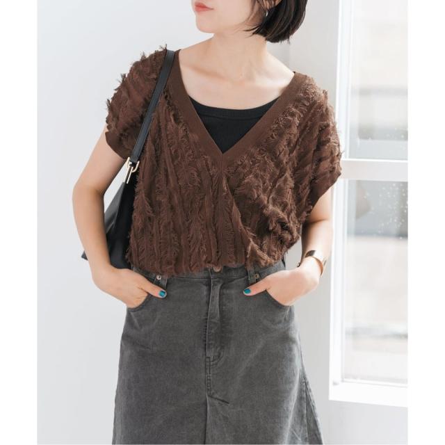 スピック＆スパン（Spick and Span）/《一部店舗+WEB限定》フリンジニットベスト