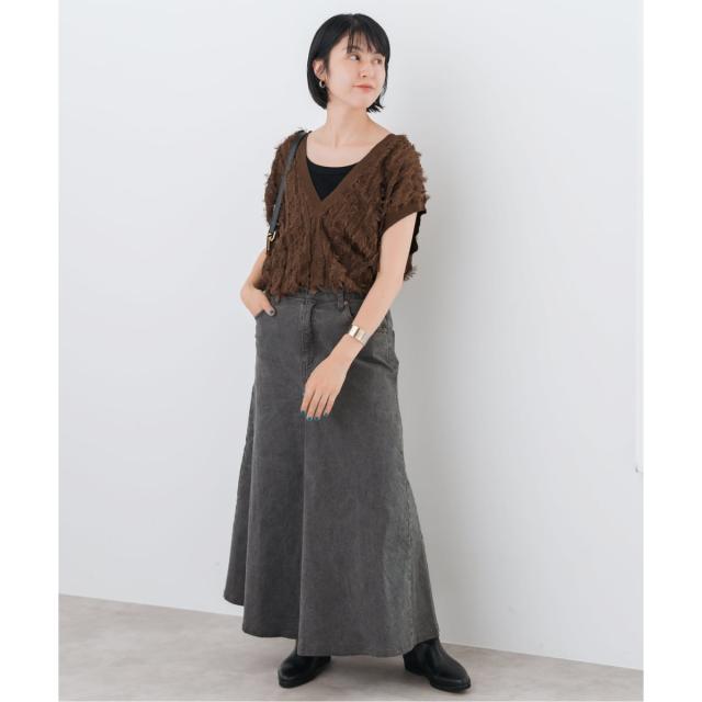 スピック＆スパン（Spick and Span）/《一部店舗+WEB限定》フリンジニットベスト