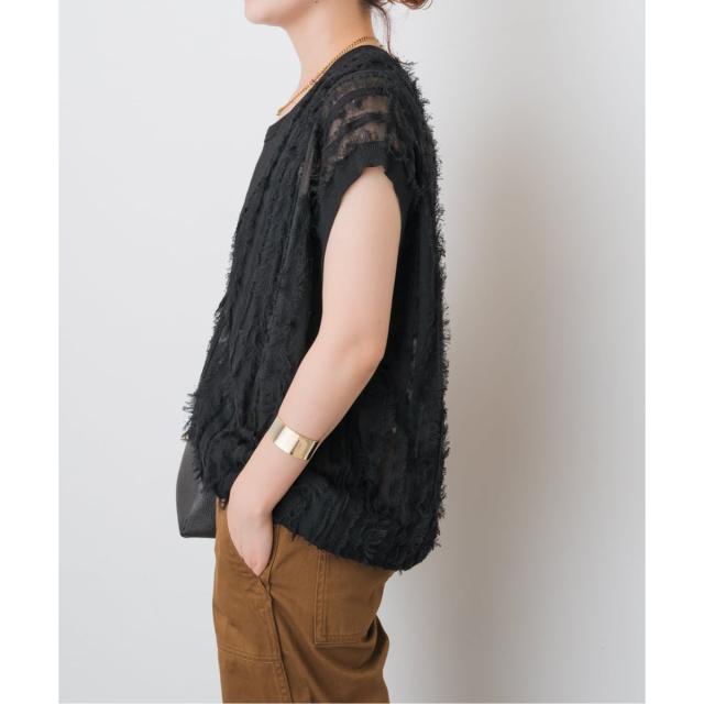 スピック＆スパン（Spick and Span）/《一部店舗+WEB限定》フリンジニットベスト