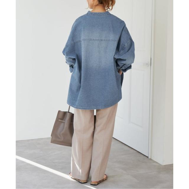 スピック＆スパン（Spick and Span）/《追加》バンドカラーボックスダンガリーシャツ