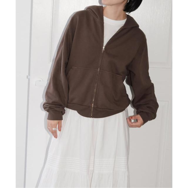 spick and Span 今季パーカー　ブラウン スピック＆スパン Spick & Span 《追加4予約》ストレッチジップ