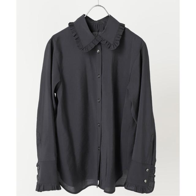 spick&span フリルカラーブラウス ブラック Spick & Span ハイブリット
