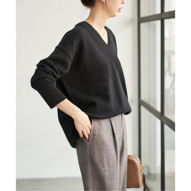 スピック＆スパン（Spick and Span）/《予約》W/CA Vネックニット