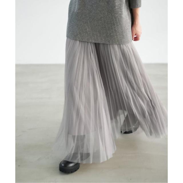 スピック＆スパン（Spick and Span）/ランダムチュールプリーツスカート