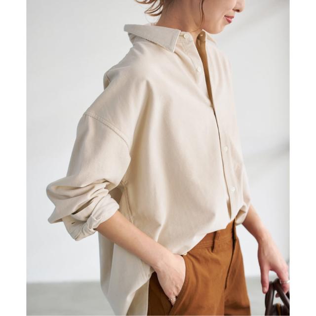 スピック＆スパン（Spick and Span）/《追加》コットンコーデュロイルーズシャツ