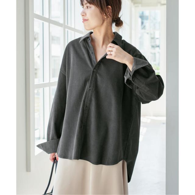 スピック＆スパン（Spick and Span）/《追加》コットンコーデュロイルーズシャツ