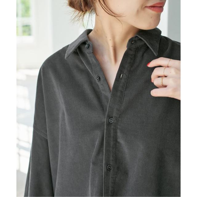 スピック＆スパン（Spick and Span）/《追加》コットンコーデュロイルーズシャツ