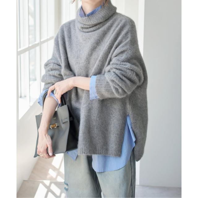 スピック＆スパン（Spick and Span）/《追加》フォックスウールミックスロングリブタートルプルオーバー