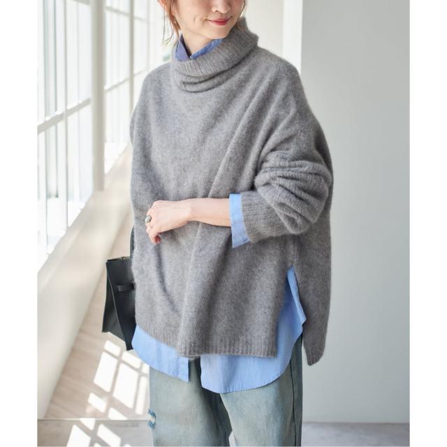 スピック＆スパン（Spick and Span）/《追加》フォックスウールミックスロングリブタートルプルオーバー